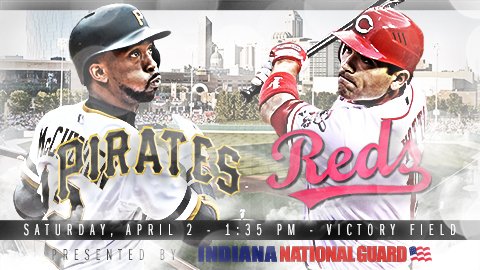 BIG NEWS: <a href="/Pirates/">Pittsburgh Pirates</a> vs <a href="/Reds/">Cincinnati Reds</a> at Victory Field on Saturday, April 2. Tickets here: atmilb.com/1MxMbi0
