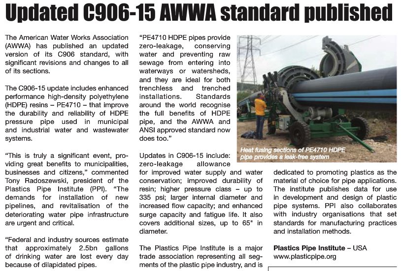 HDPEsolutions's tweet image. The updated C906-15 Standard includes higher pressure ratings per SDR!