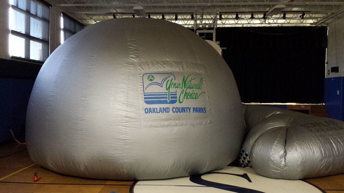 Look what showed up at Schalm Elementary today...STARLAB!! @DestinationOak #starlab