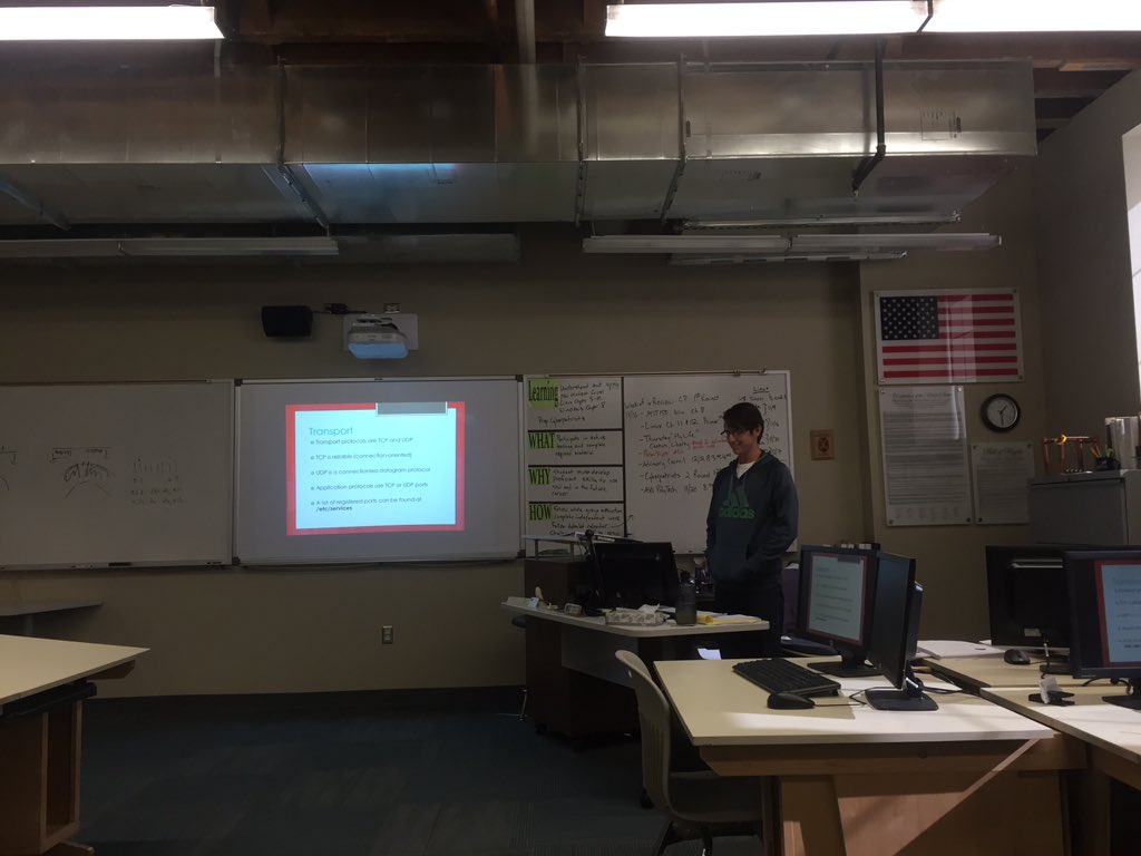 MikeV8103's tweet photo. Another great presentation by @Chughes_S about Linux Chapter 11!! 😁👍🏽 https://t.co/X99bb0cGNV