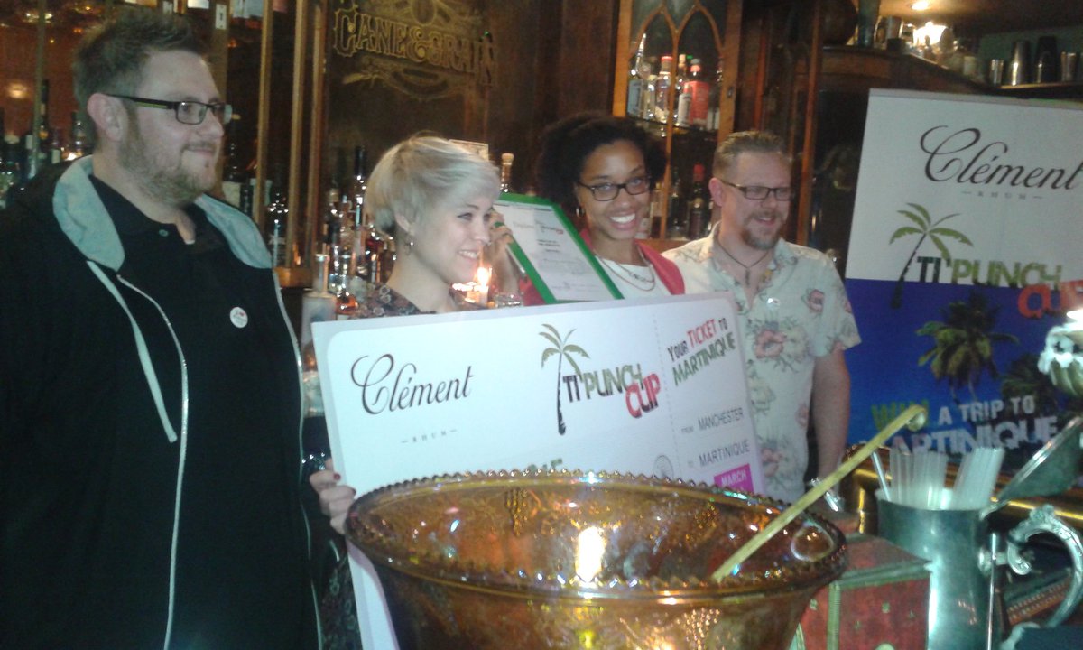 AmathusKaty's tweet photo. Well done to Emily from @TheBluePigMcr 
#ClementTPC norther heat winner! 
@AmathusDrinks @RhumClement https://t.co/uZdjQd2LVa