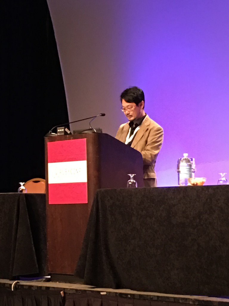 zaldabus's tweet photo. The illustrious Matz preparing for the closing keynote at #rubyconf2015 https://t.co/mUwxv1TXhU