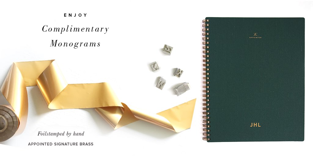 appointedco's tweet photo. Offering complimentary monograms for a limited time. Use code giftmonogram through Nov 19! (limit 4) https://t.co/ppkRd1cI1B