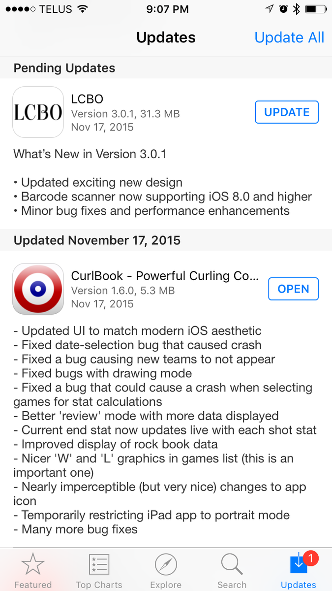 Want a break from broomgate? CurlBook 1.6.0 is live. Grab it from the App Store! (Looks like an update to LCBO too?)