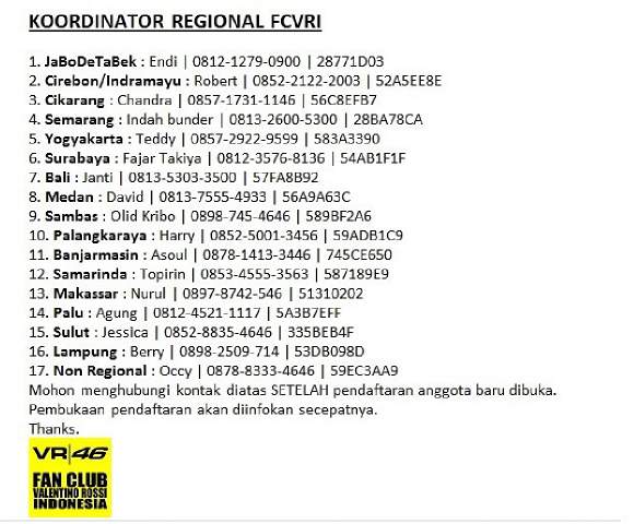 fumilampung's tweet photo. Bagi yg mau Daftar Anggota FCVRI Silahkan hubungi Regional Masing2, untuk yg blm ada Regional Silahkan Hub mbak Oci https://t.co/HeGKaS7LIh