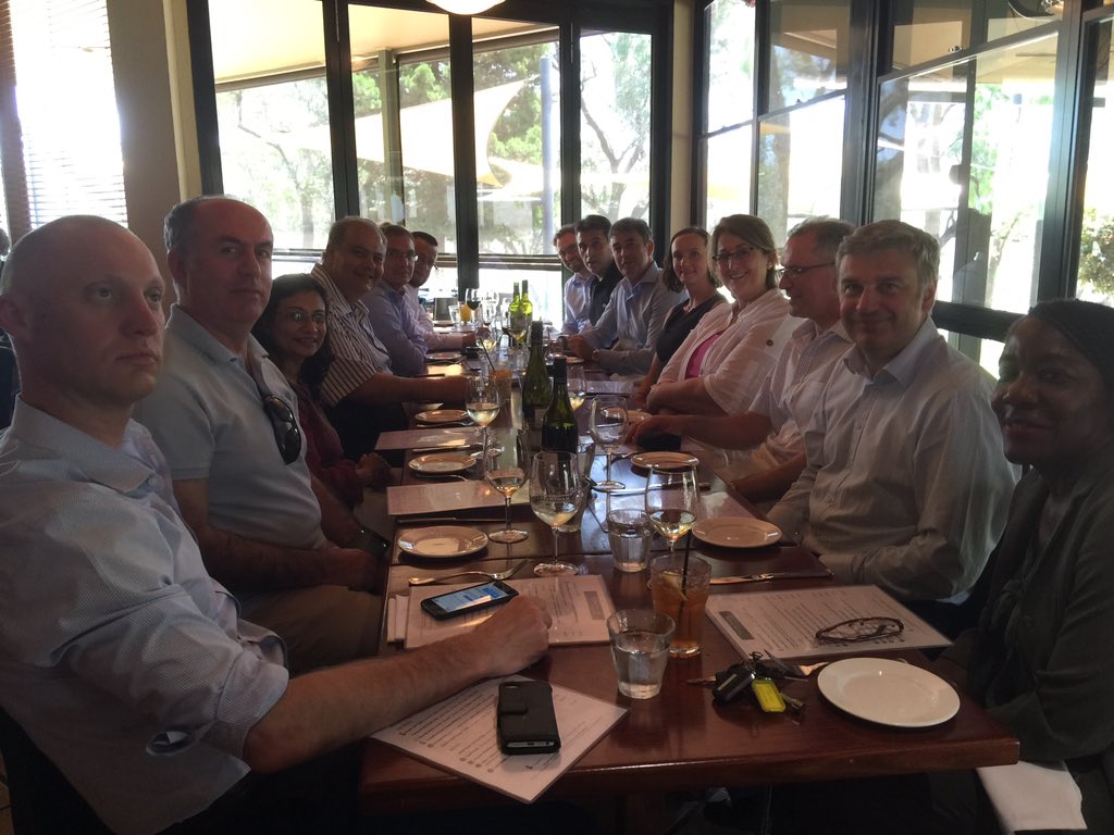 ConsuladoEspMel's tweet photo. Lunch at @TrenthamWinery. Great scenery &amp; excellent wines- #Verdejo2015 &amp; awarded #ShirazHeathcote2010 &amp; #Taminga'12 https://t.co/BEWqKZ7GDK