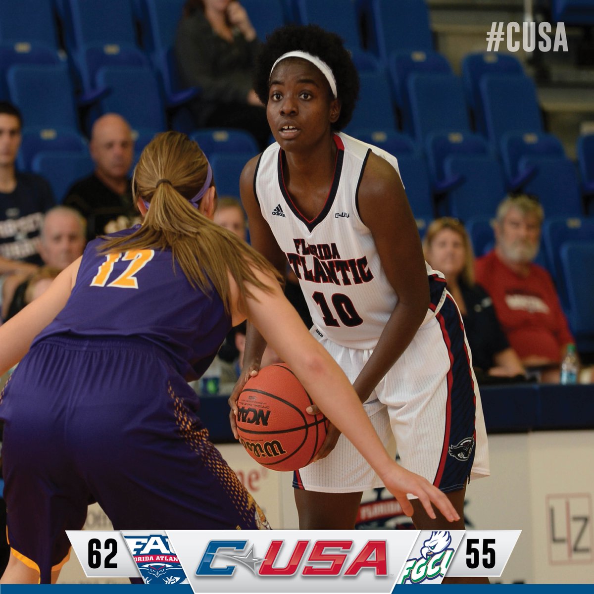 CUSAWBK's tweet photo. Chalk up another big win in #CUSAWBK as @FAU_WBB takes down (RV) FGCU!
#CUSATakeOver https://t.co/Fm7g0dYWsI