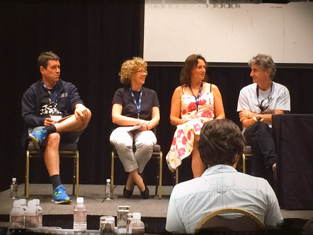 cosmicpudding's tweet photo. The eminent panel at #CAR2015 discussing science goals for the remainder of @caastro_arc #evolving #dark #dynamic https://t.co/vcFTTLcG1C