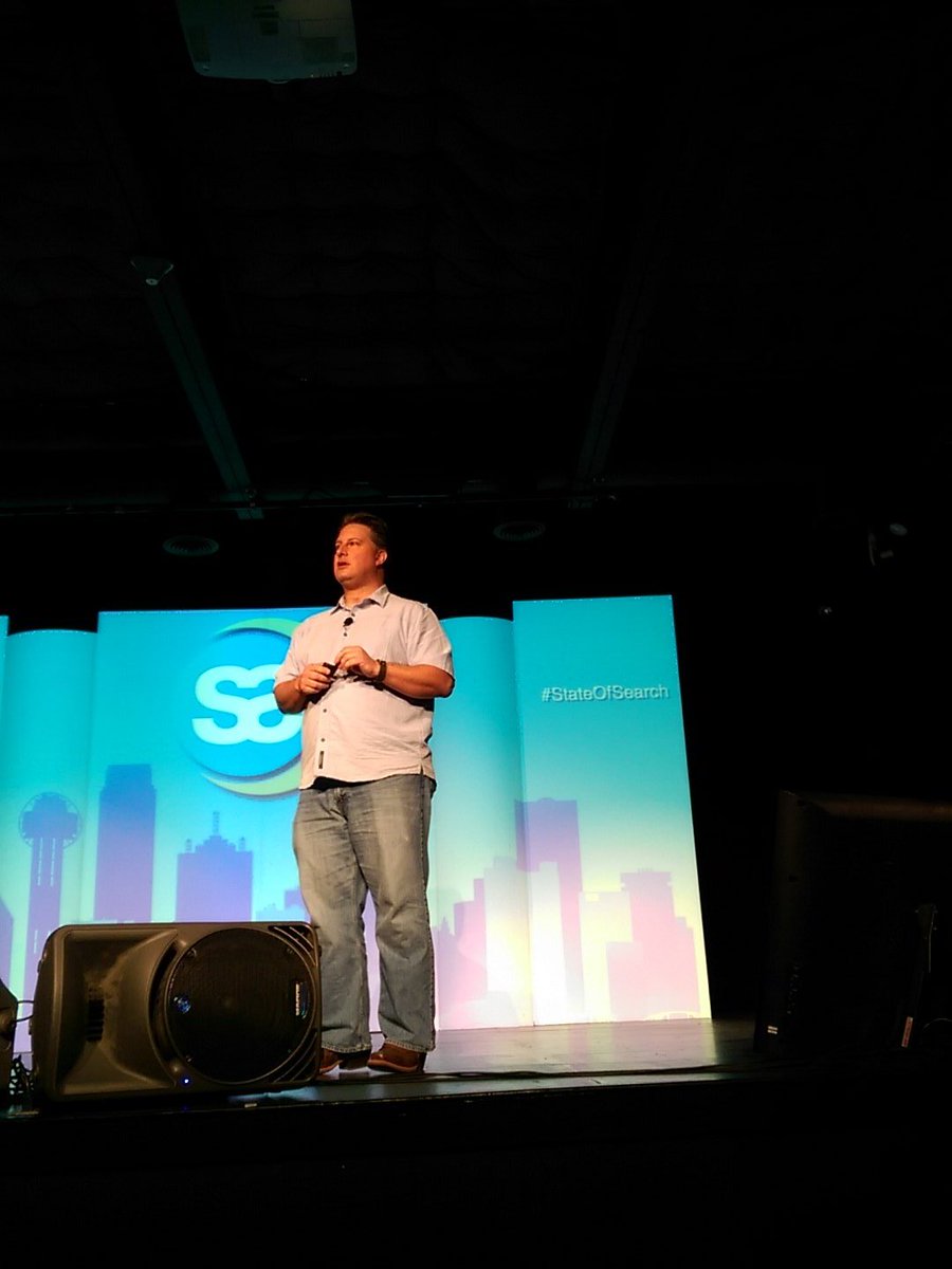 Aseekle's tweet photo. The great Duane Forrester at the #StateofSearch so exciting!! https://t.co/q8tUMgcKhQ