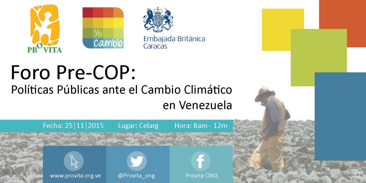 Foro Pre-COP Políticas Públicas ante el Cambio Climático en Venezuela este 25 de Nov por <a href="/provita_ong/">Provita</a>