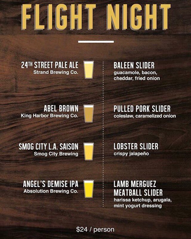 BaleenLA's tweet photo. Save the date for Flight Night on Wednesday November 25th! #flightnight #RedondoBeach #BALEENkitchen #KingHarbor https://t.co/MZEl4MGpgL