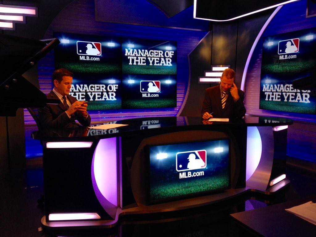 DaniWex's tweet photo. https://t.co/dkEp8Uy9kl's award show at 6p et. @castrovince & @MLB_McMaster are almost ready to announce #managerOTY https://t.co/K1drN3o1j5