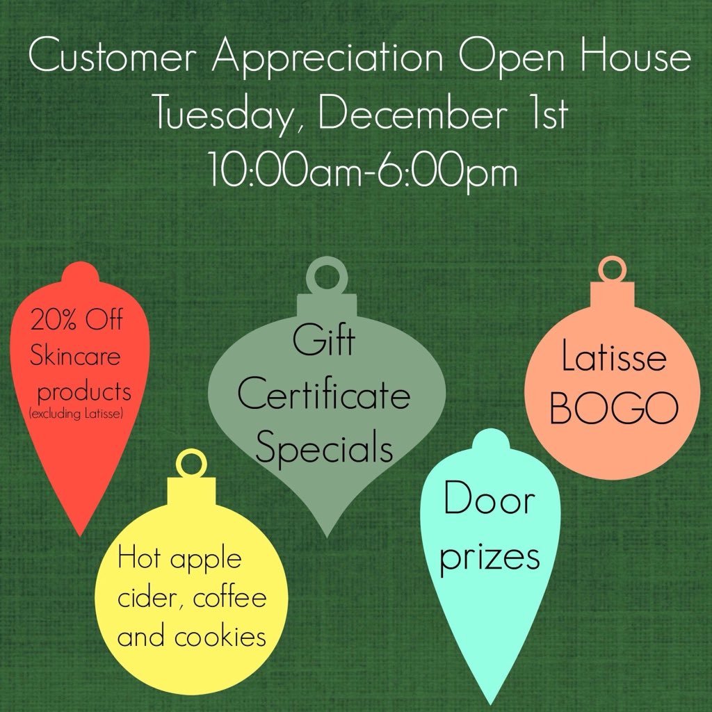 puremedispagi's tweet photo. Come join us for our Holiday Open House. Great specials and drinks!! https://t.co/kEz70yEWix