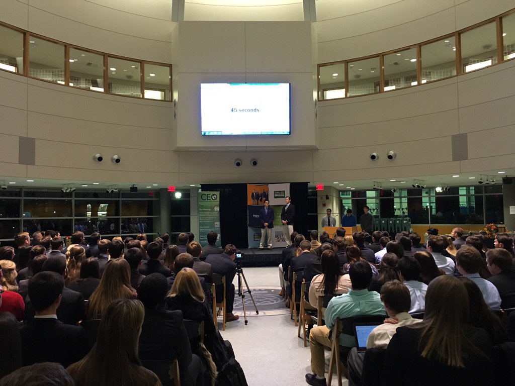 BryantCOB's tweet photo. The elevator pitch final round is underway! #BUEPitch @CEO_Bryant https://t.co/HpoivGmDdy