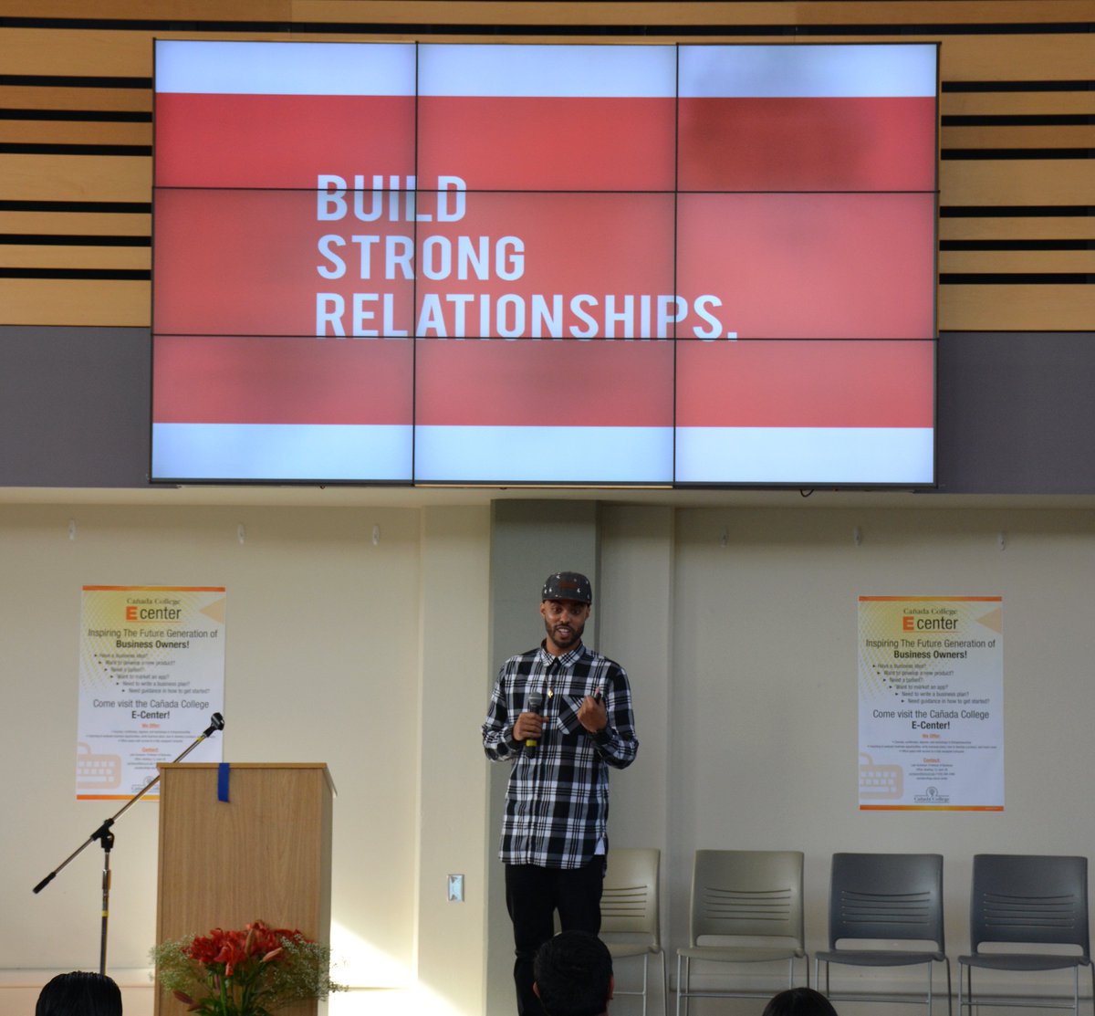 Many thanks to <a href="/devinlars/">Devin Lars</a> for speaking today at campus <a href="/CanadaCollege/">Cañada College</a> His story inspires #entreprenuership
