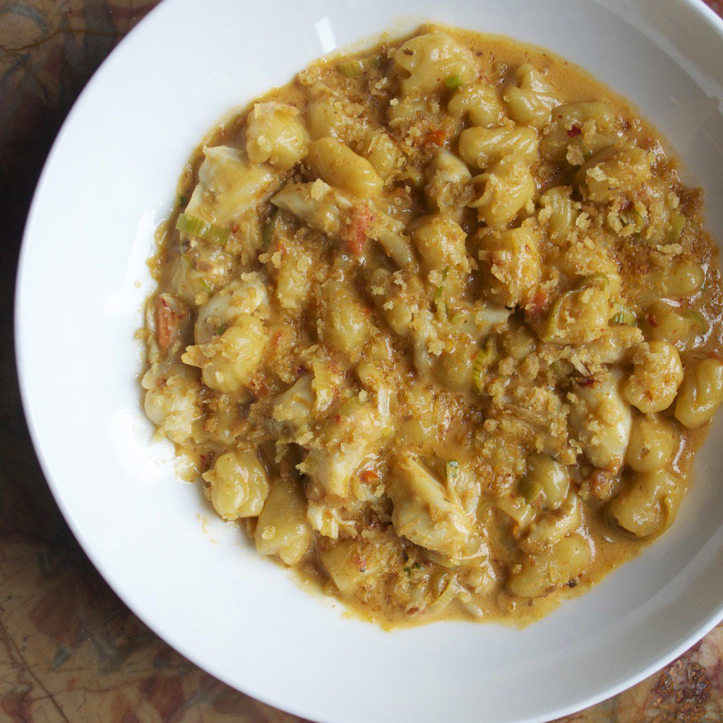 CostataNYC's tweet photo. Gnocchetti pasta: Sea Urchin, Jumbo Lump Crab and Bomba Calabrese https://t.co/SxqYDoEYcJ
