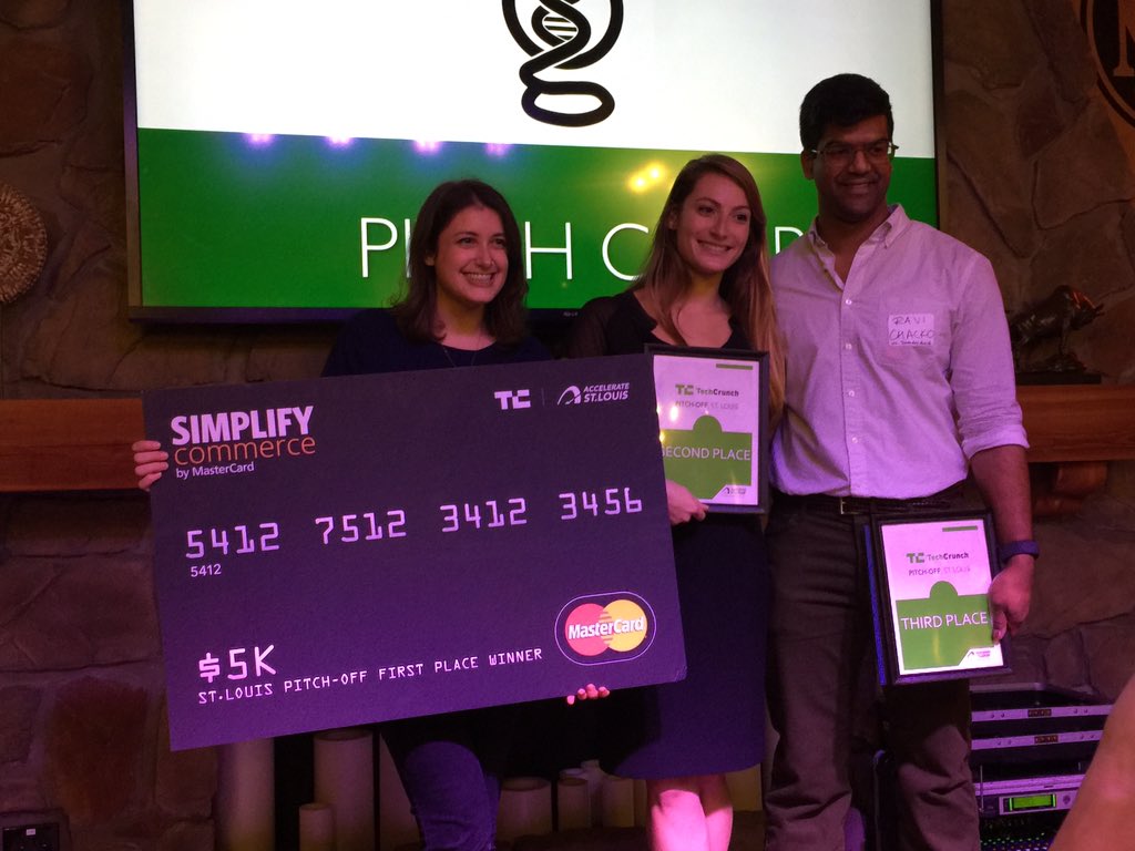 EdwardDomain's tweet image. The winner of the @AccelerateSTL @TechCrunch #TCSTL pitch is @greetabl!