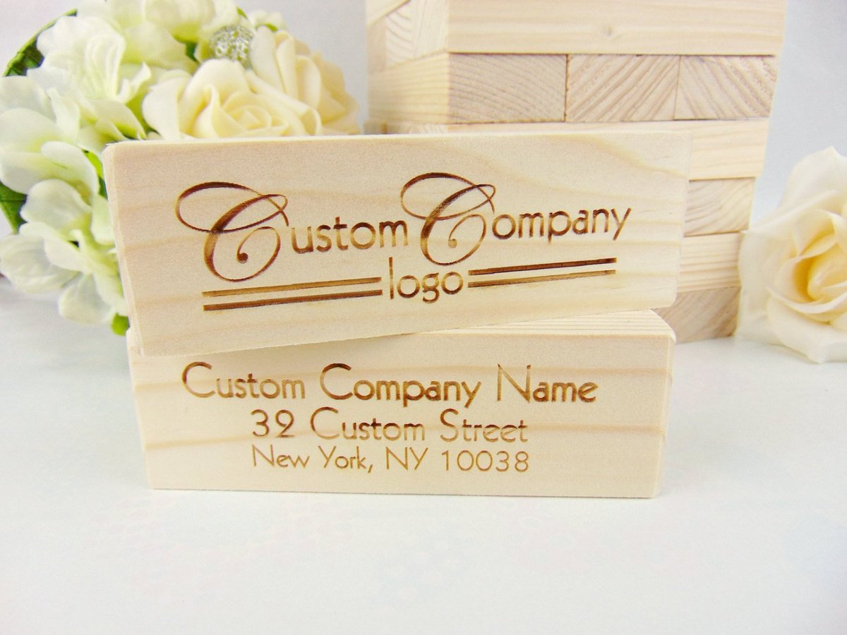 #Custom Engraved #Jenga #(54), #Custom Company Logo and Address, Gift for customer, LINK:
zeppy.io/product/us/3/2…