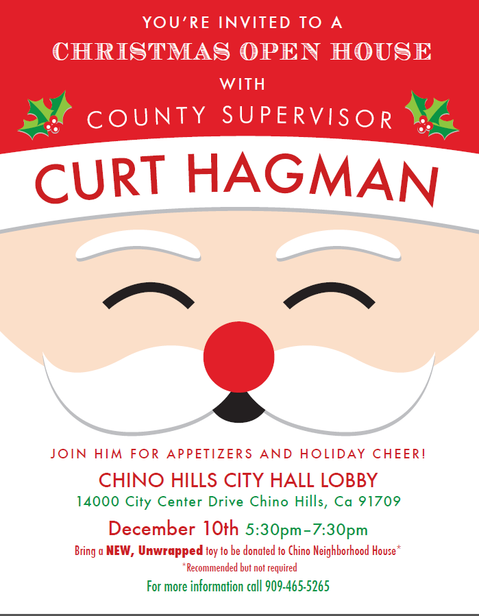 curthagman's tweet photo. #SaveTheDate for some Christmas Cheer on December 10th! #HagmanOpenHouse #BOSD4 #Hagman https://t.co/KQ4JtI1RWy