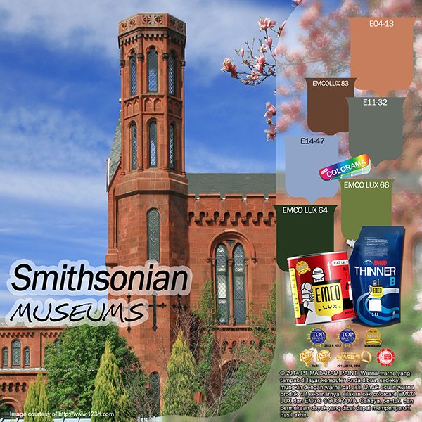 Bentuk bangunannya yang berupa kastil membuat Smithsonian Institution disebut juga Smithsonian Castle. #EMCOPaint