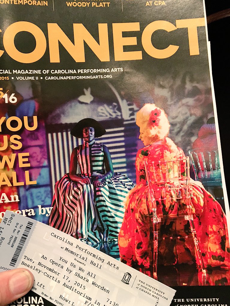 leestorrow's tweet photo. Looking forward to @MyBrightestDmnd's #YouUsWeAll at @UNCPerformArts! #goheels #uncoa https://t.co/V6KiYriGxK