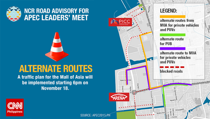 newswatchplusph's tweet photo. Reminder to motorists: roads around the PICC &amp; Mall of Asia are closed starting today. https://t.co/oSizJW57wv https://t.co/aA5aw9Z9kg
