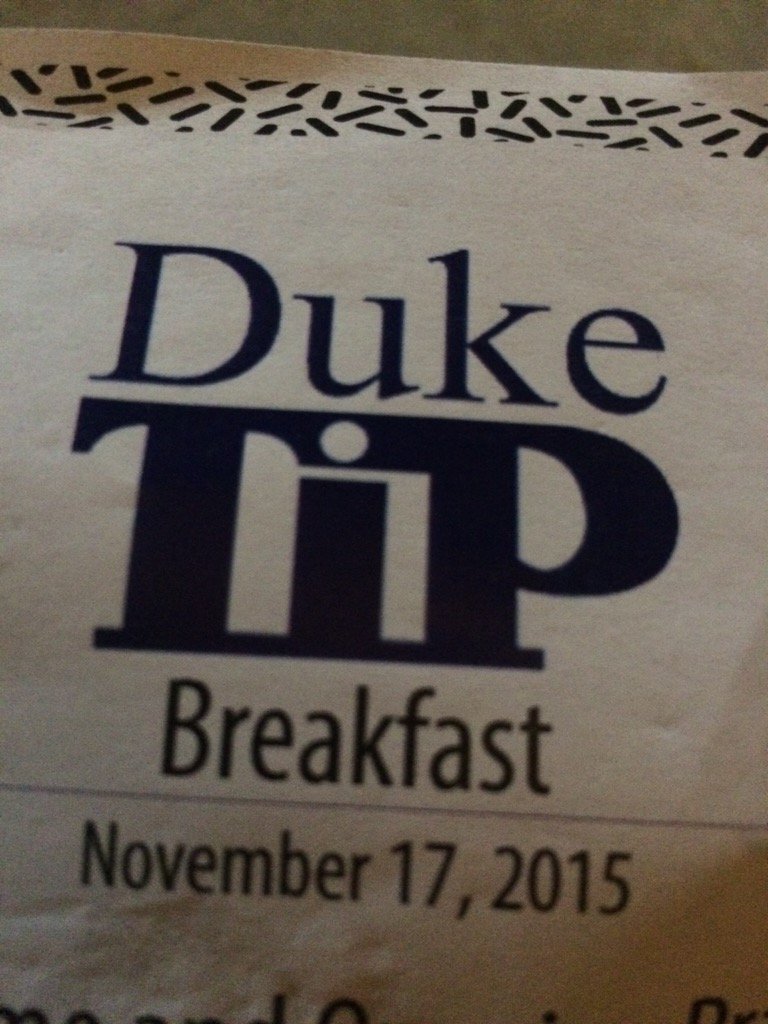 Don't nobody want no duke tips for breakfast