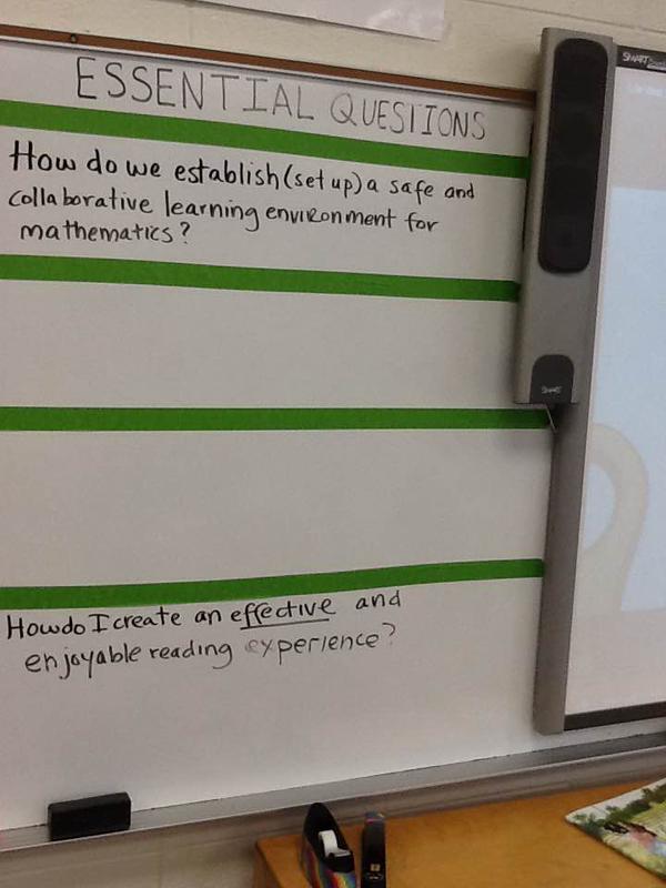 kaeveleigh's tweet image. #chccschat Essential Questions are important.  Also make spaces colorful but not too busy.   #Estesproud