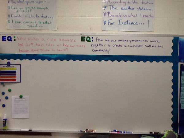 kaeveleigh's tweet image. #chccschat Essential Questions are important.  Also make spaces colorful but not too busy.   #Estesproud