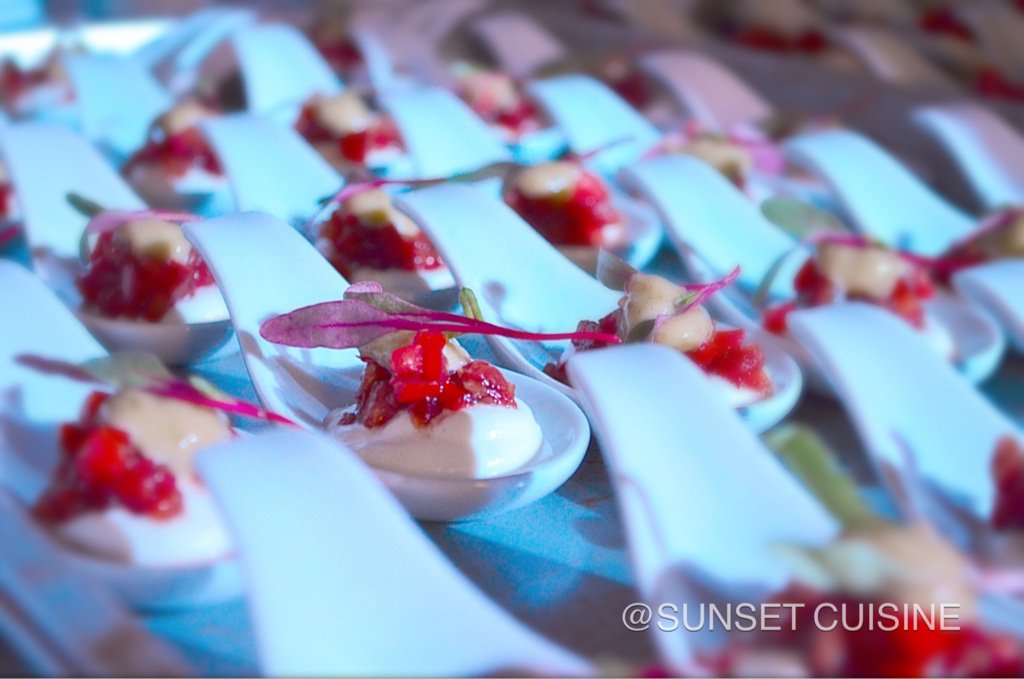 Had a blast #catering #Cosentino #losangeles #grandopening! Check out these #delicious bite sized #appetizers
