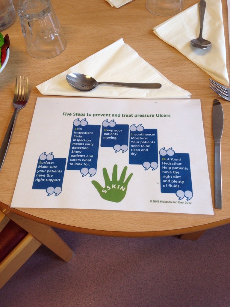 scotterwardlchs's tweet photo. Our way of getting #StopThePressure message across to Pts on placemats @pressure_heroes @STPressure @StopPUday2015 https://t.co/QqPfAY7Jcu