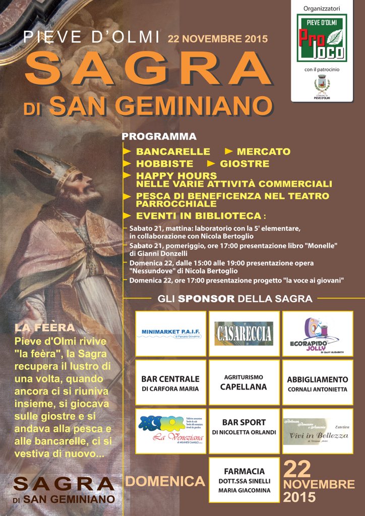 trombinikendra's tweet photo. Domenica 22 Novembre #PieveDOlmi #sagre #feste #lombardia https://t.co/jz8aBiQ3Lu