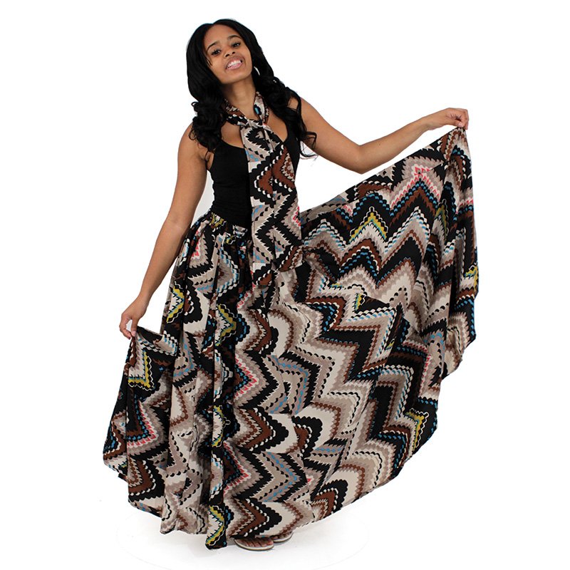 #rok #afrikaans Lange rok met mooie Afrikaanse print en bijpassende sjaal € 34,95 bit.ly/1X6PkdN