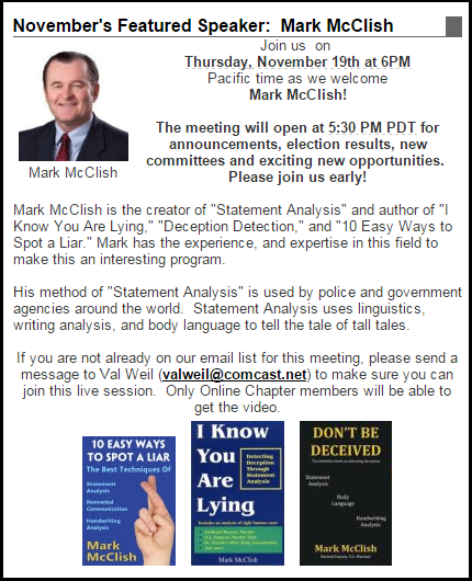 AHAFpr's tweet image. AHAF's Online Chapter presents Mark McClish this Thursday! Don't miss him! #statementanalysis via @zoom_us