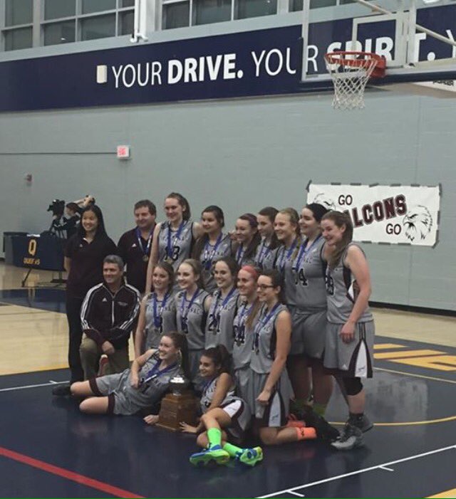 PatGrew's tweet photo. 37 game season. KASSAA champs (Kingston); 35-2. #JrGirlsBball #FrontenacFalcons https://t.co/K2GZPcrjF9