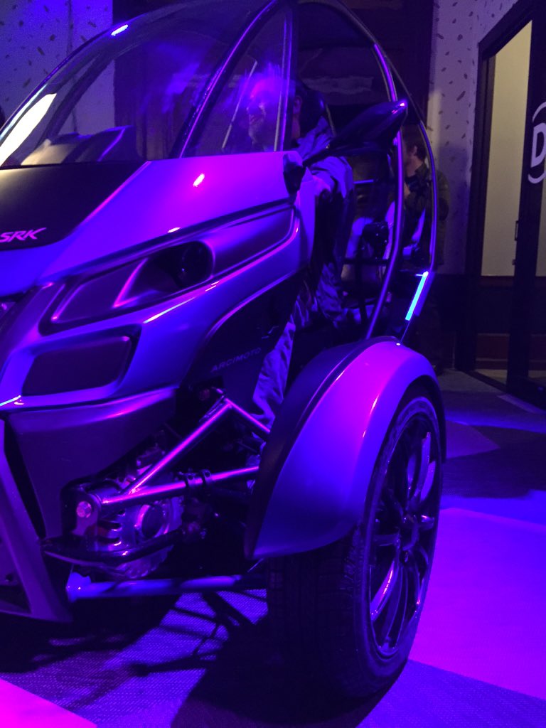 dskenney1's tweet photo. @Oregon_BEST company @arcimoto launches their new electric vehicle! #thisiscleantech https://t.co/0jrHjMuEQE