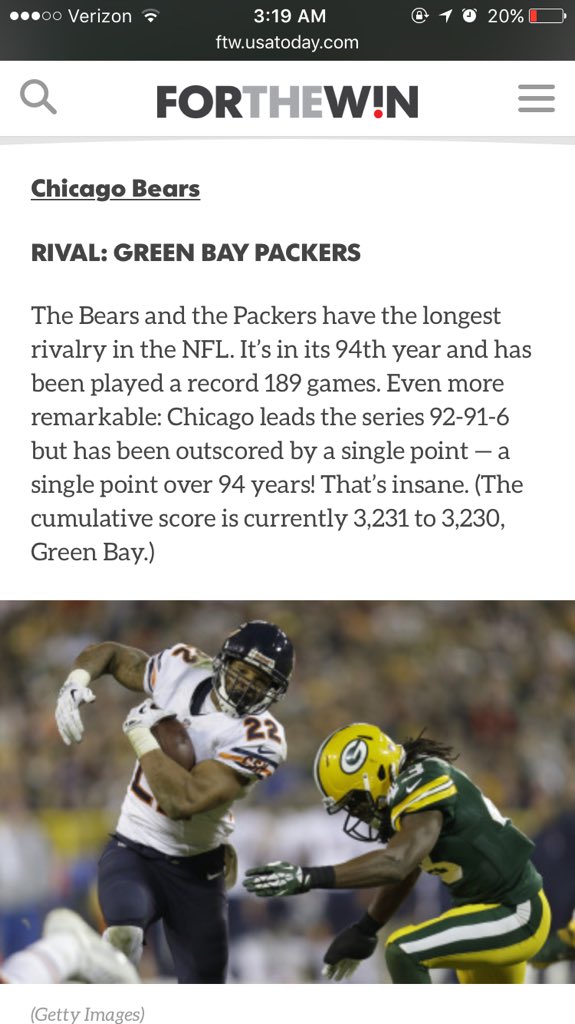 bracket_maker's tweet image. Bears-Packers debates are always great!! And even with all the talk, look at this!! How crazy is this?!