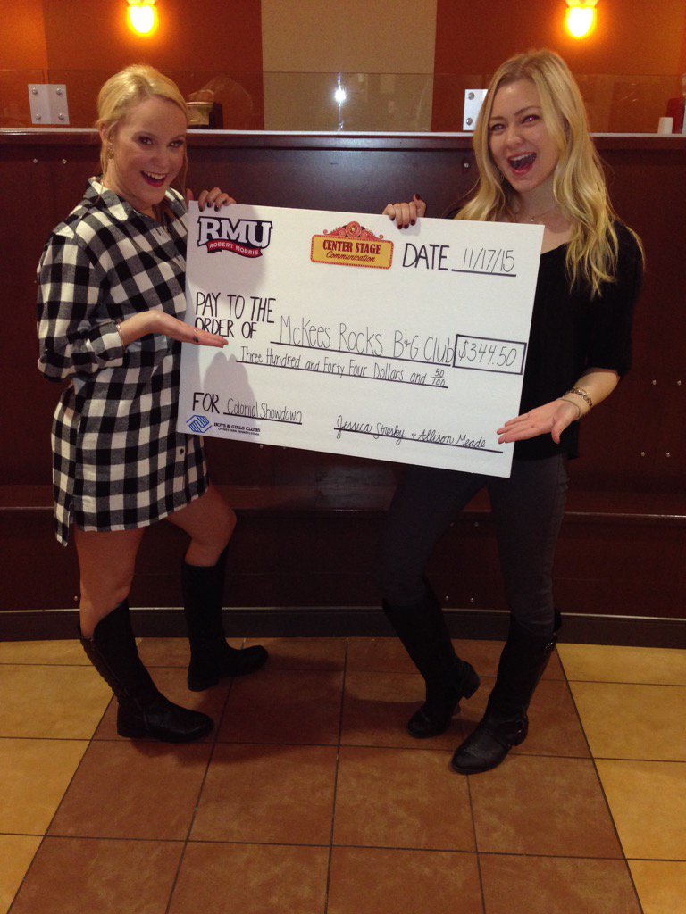 TalentshowRMU's tweet photo. We raised a grand total of $345 for the McKees Rocks Boys &amp; Girls Club! So thankful to our sponsors &amp; contributors! https://t.co/iO0Hpm27gt