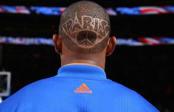 DNAinfoNY's tweet photo. LES barber behind @kevin_seraphin's Paris haircut talks about how it came together: https://t.co/2BRgX6gBe4 https://t.co/DkwKdq5oyg