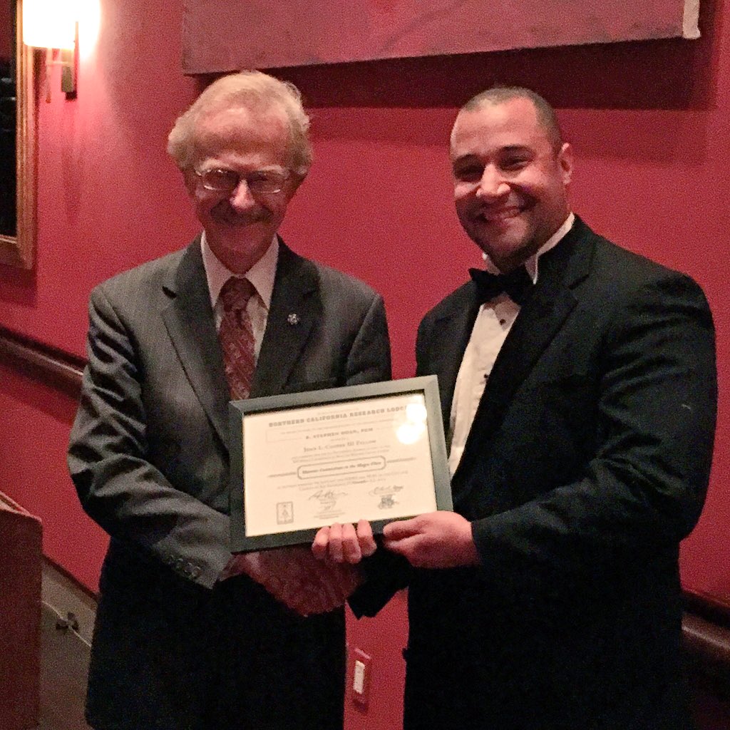 researchlodge's tweet image. Celebrating our 2015 @JohnLCooperIII fellow of the Northern California @researchlodge, R. Stephen Doan