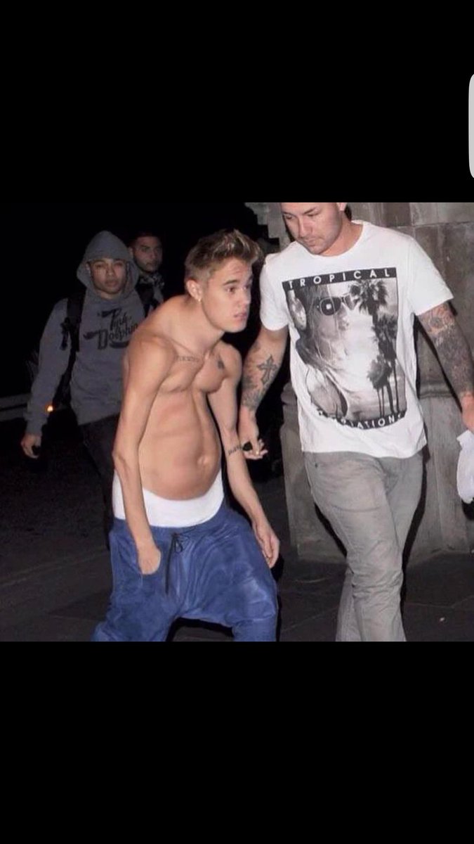 This is what Justin looks like before photoshop. Stop setting unrealistic standards for men.