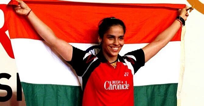 Pinank141192's tweet photo. @StarSportsIndia #UnPuzzleSaina Holding the national flag https://t.co/a6TUqhstXQ