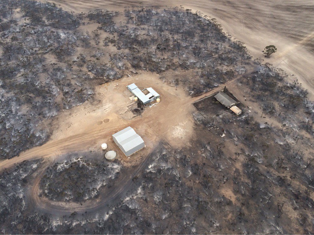 A farm in Scaddan near Esperance. #EsperanceFires