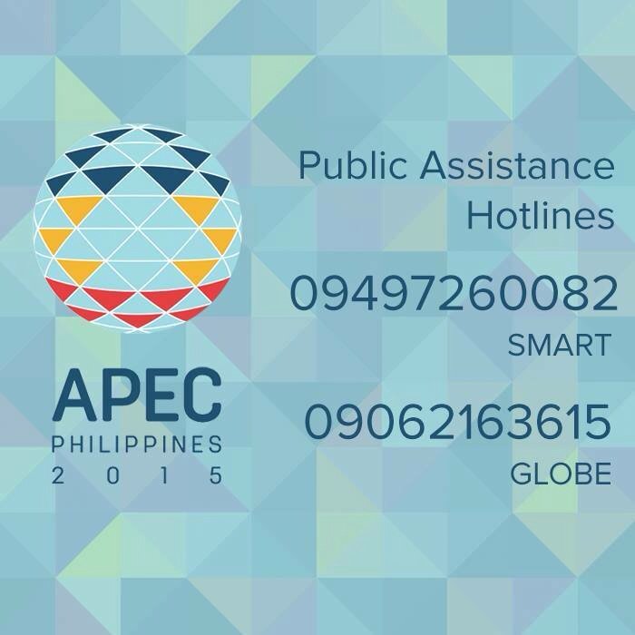 MartinRomualdez's tweet image. We’re midway through #APECSummit2015, friends! For #emergencies that may arise, contact lang po sa mga numerong ito.