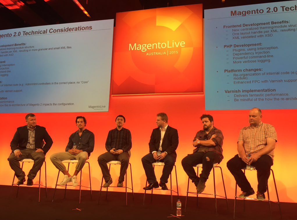 Netstarter_SL's tweet photo. Allison Adoni, Head of Development is on stage with the #Magento2 beta merchants. #Netstarter #MLAU15 https://t.co/tY9H1khBFG