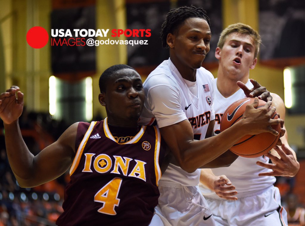 godovasquez's tweet photo. @OregonStateMBB defeat @ICGaels 93-73 at #GillColiseum #Pac12 #basketball #myusatodaysportsoffice #beavers #gaels https://t.co/0fEVFsN5LC