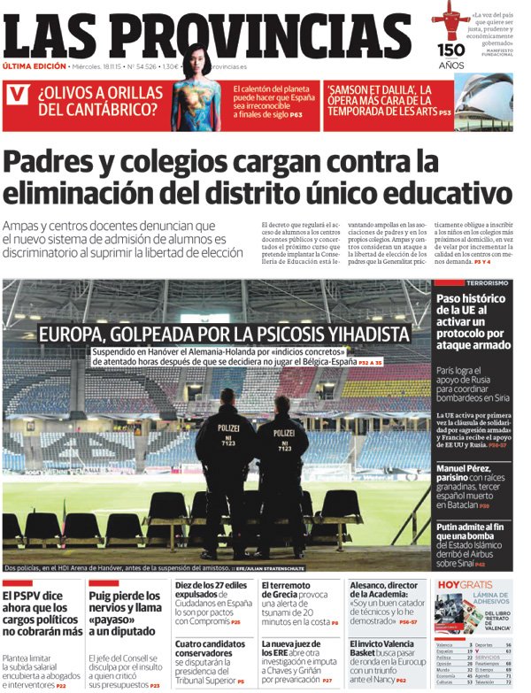 ChiquilloBarber's tweet photo. @lasprovincias:Padres y Centros cargan contra la eliminación del distrito único#PortadaLP https://t.co/ZCOL3jARSU. Estilo #PodemosCompromis