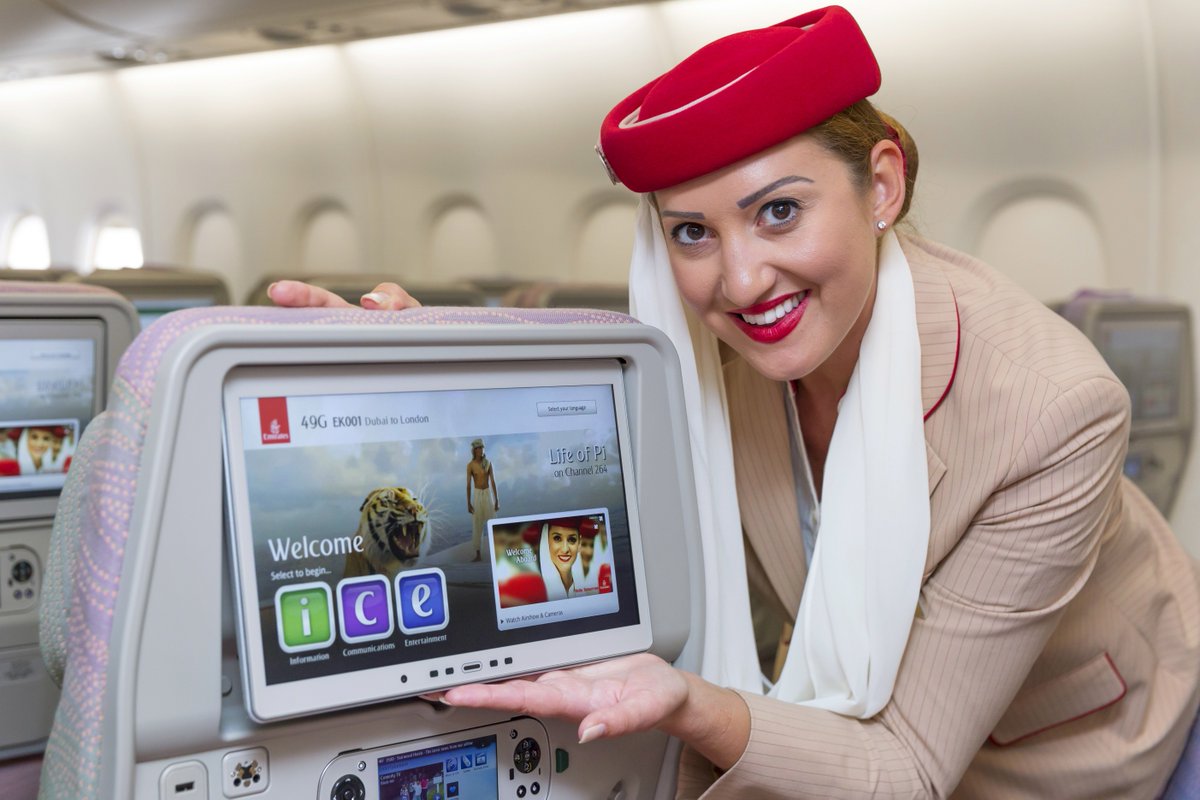 Emirates Airline on Twitter: "Emirates introduces new generation #ice inflight entertainment system with larger screens https://t.co/8yHuYo27EW https://t.co/HETtpHFRWx" / Twitter