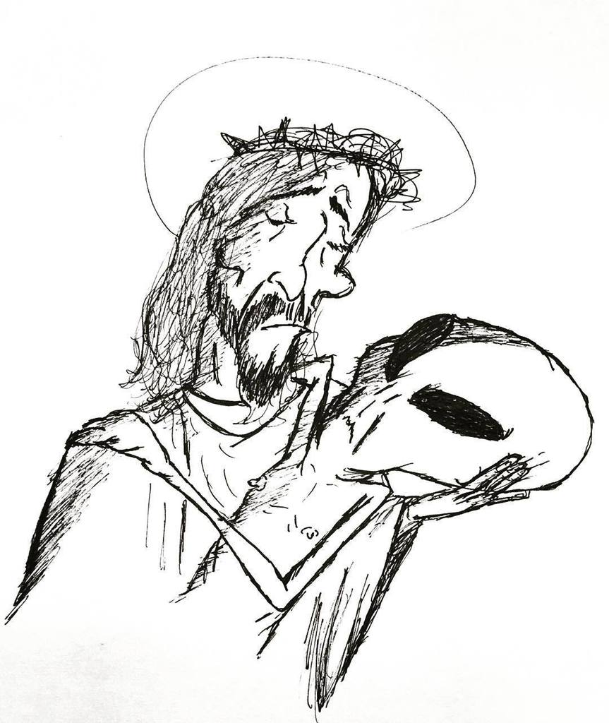 StArtEverywhere's tweet photo. - Father, forgive them, for they know not what they do.

The Bible: Director's Cut, page 2728. 
#sketchbook #drawso… https://t.co/kDKukGL5vf