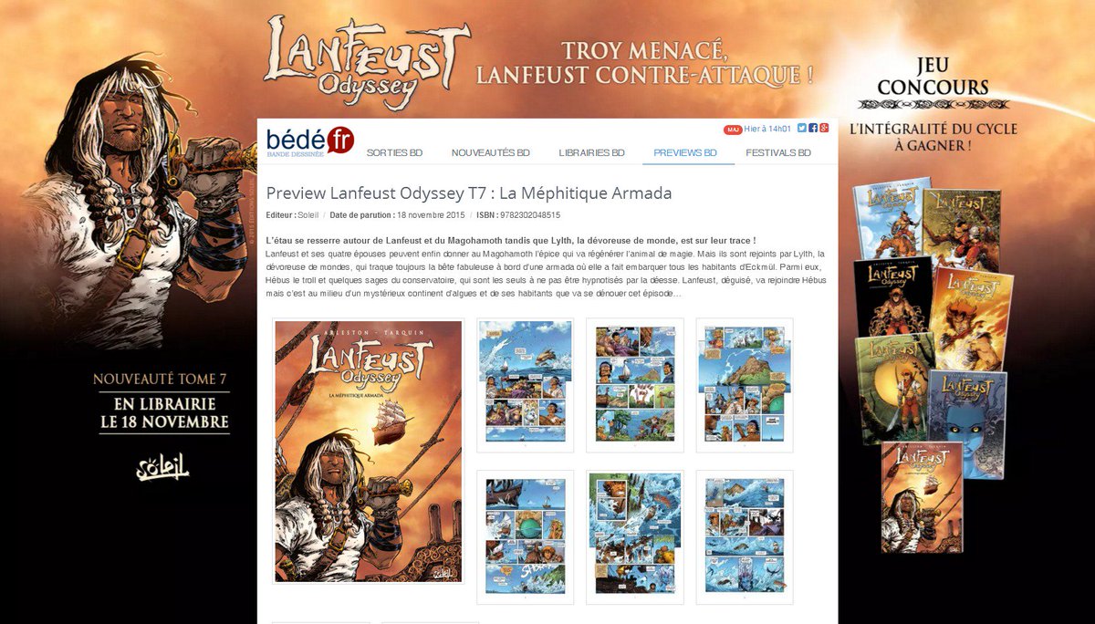 bedefr's tweet photo. Preview #bd de 8 planches : Lanfeust Odyssey, La Méphitique Armada aux @editions_Soleil : https://t.co/GhvLE8gF5w https://t.co/CydTrYFCxI